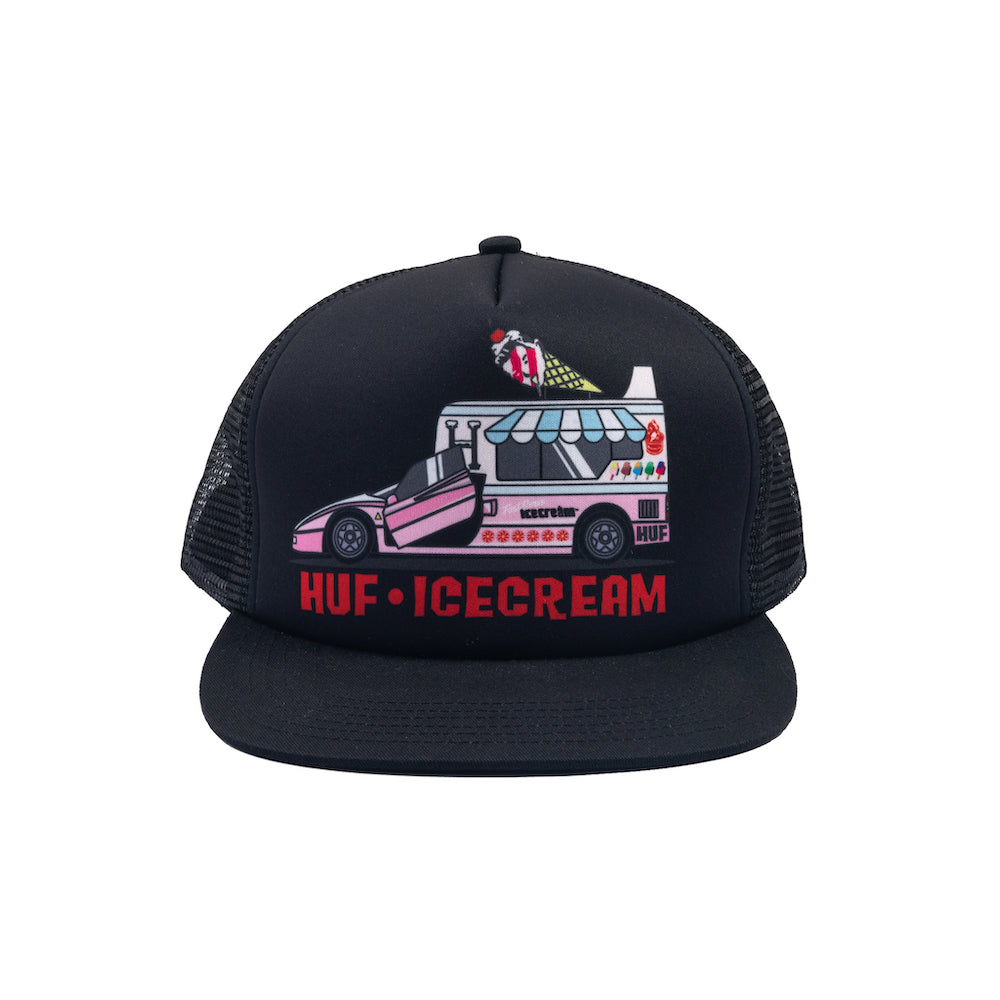 HUF× ICECREAM FAST SERVE TRUCKER HAT ①